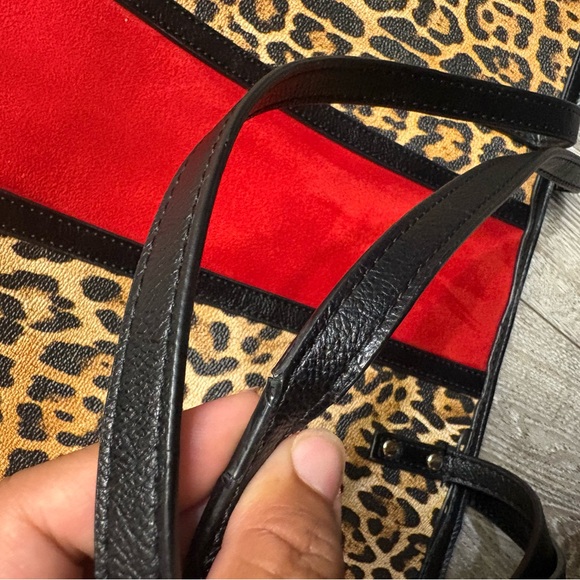Chicos Leopard Print Tote Bag with Red Accent - Picture 13 of 13